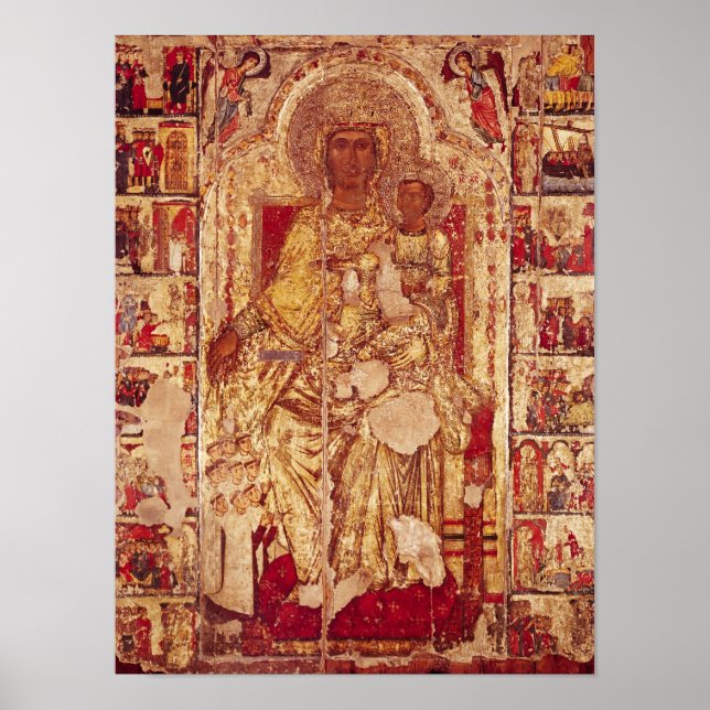 Póster Icon of the Virgin and Child, c.1300 (Frente)