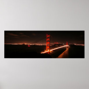 Póster Icónico puente Golden Gate de noche