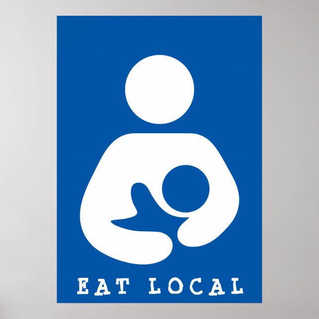 Póster Icono Comer local / Lactancia / Enfermería (Frente)