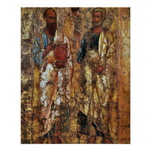 Póster Ícono de apóstoles Peter y Paul Byzantine