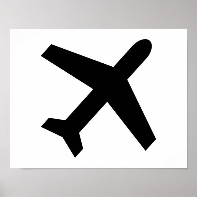 Póster Icono de avión (Frente)