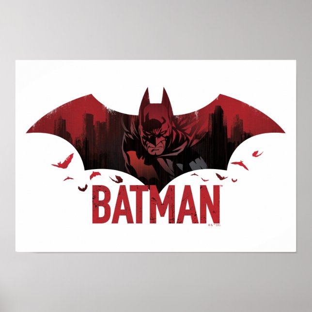 Póster Icono de Batman Crimson Gotham (Frente)