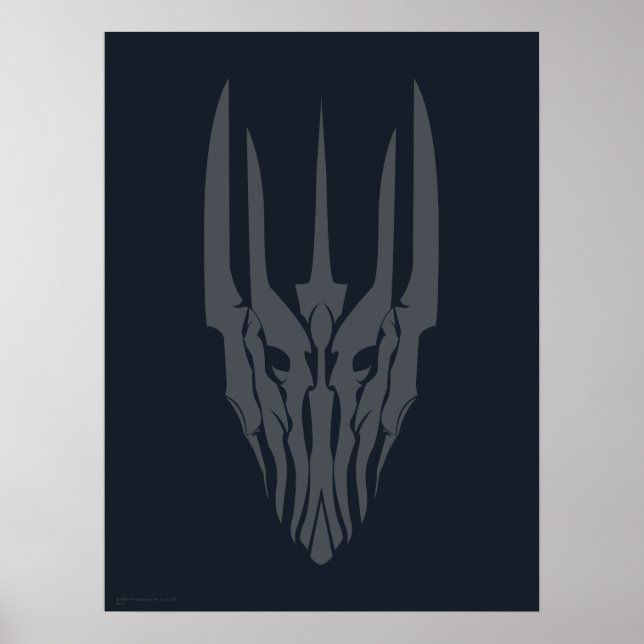 Póster Icono de cabeza de sauron (Frente)