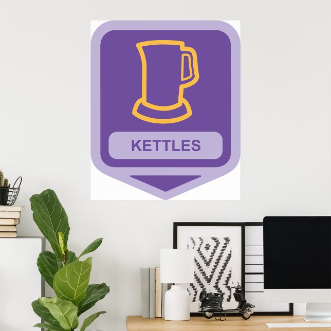 Póster Icono de Ketles morados y amarillos modernos (Subido por el creador)