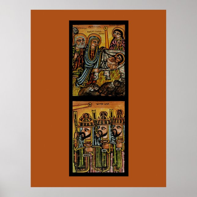 Póster Icono de la Natividad Etíope (Frente)