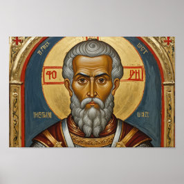 Póster Icono de la religión ortodoxa, un santo