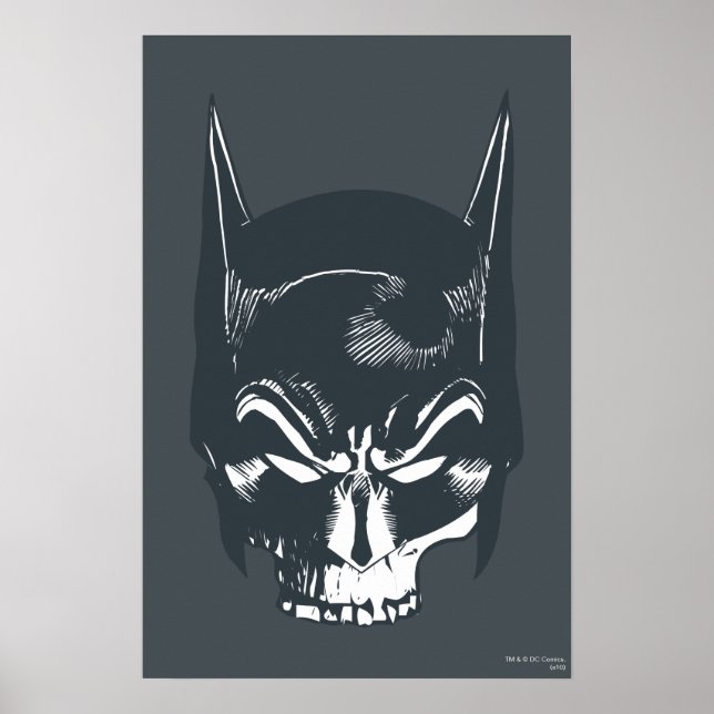 Póster Icono de la vaca/cráneo de Batman (Frente)