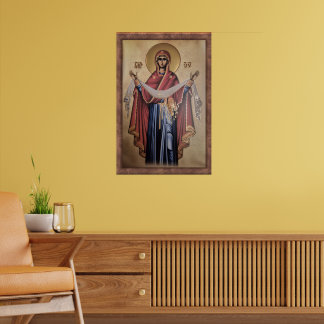 Póster Icono de la Virgen María