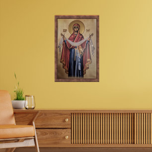 Póster Icono de la Virgen María