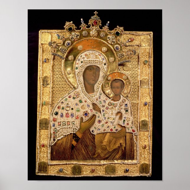 Póster Icono de la Virgen, monasterio de Smolenskaja (Frente)