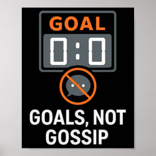 Póster Icono de marcador de aficionados al fútbol 'Metas,