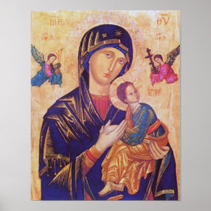 Póster Icono de nuestra Madre de Ayuda Perpetua.