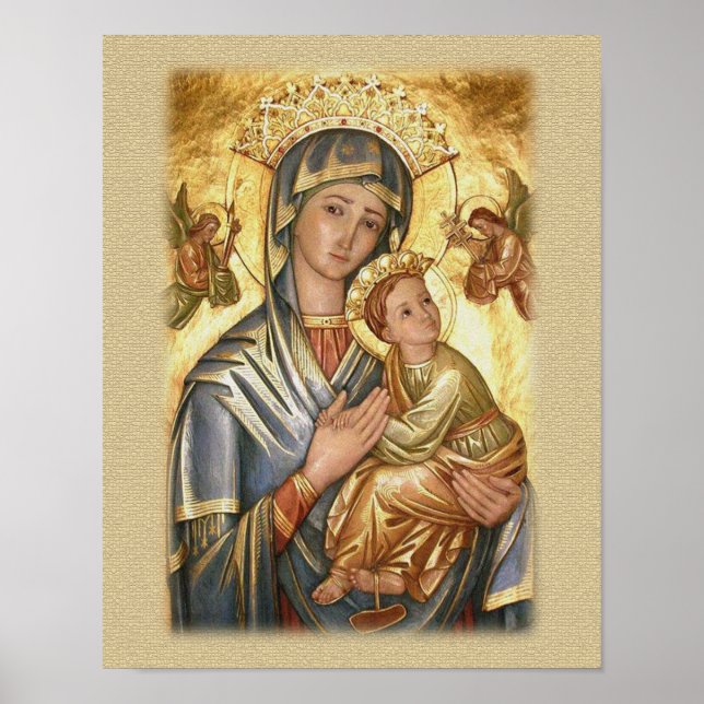 Póster Icono de nuestra Señora de la Ayuda Perpetua (Frente)