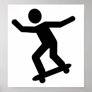 Póster Icono de Skateboarder