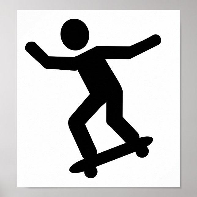 Póster Icono de Skateboarder (Frente)