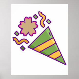 Póster Icono de Vector de Celebración Festiva