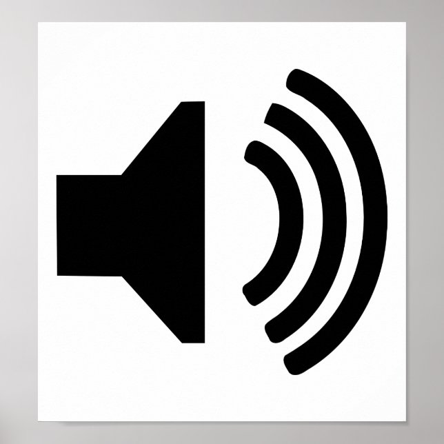 Póster Icono del altavoz (Frente)
