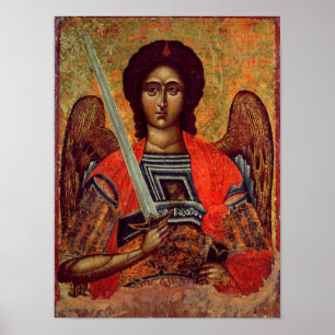Póster Icono del Angel Michael, griego del siglo XVIII