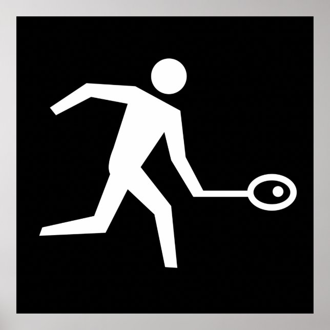 Póster Icono del jugador de squash (Frente)