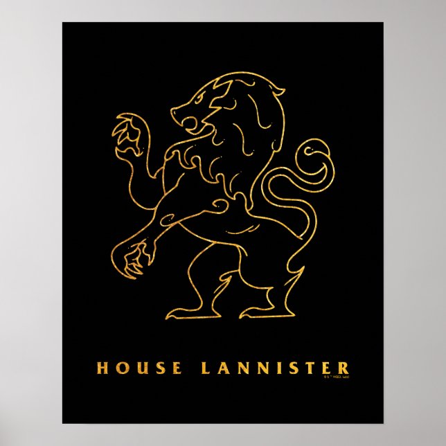 Póster Icono del Lannister de la Casa (Frente)