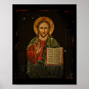 Póster Icono del Pantokrador del Cristus (Jesús)