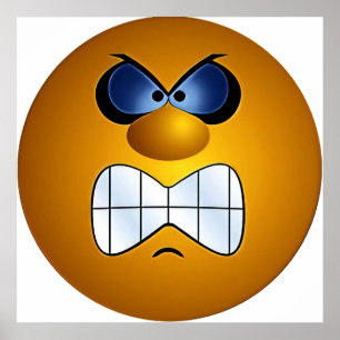 Póster icono - estoy muy enojado -