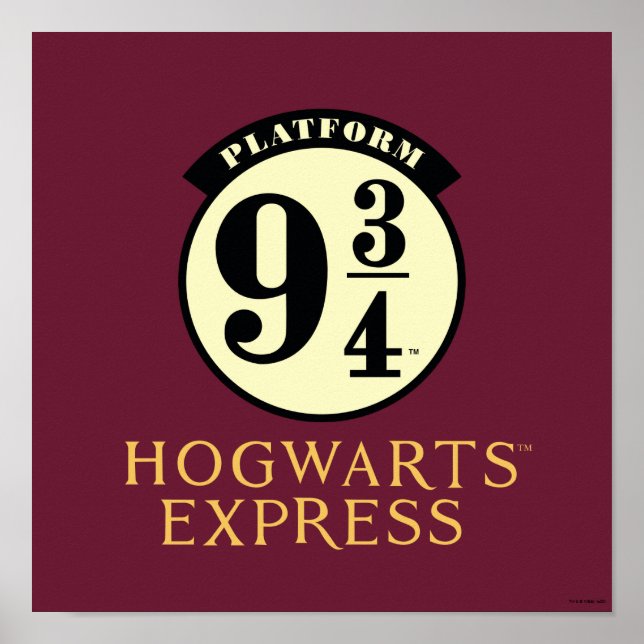 Póster Icono EXPRESS de la plataforma 9 3/4 HOGWARTS™ (Frente)
