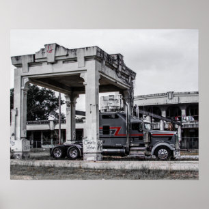 Póster Icono Kenworth W900L Fleenor Bros.