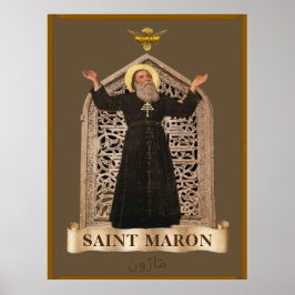 Póster Icono Maronita de San Marón Extra Grande 40.00" x 
