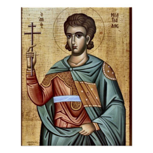 Póster Ícono ortodoxo cristiano de Miltiades