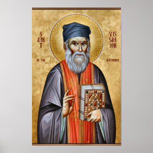 Póster Icono Ortodoxo de San Bessarion el Agathonita