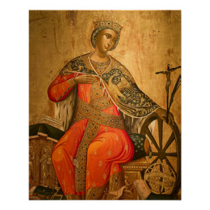 Póster Icono ortodoxo de Sta. Catalina de Alejandría