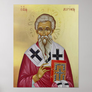 Póster Icono ortodoxo impreso de San Doroteo de Tiro
