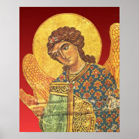 Ícono ortodoxo vintage, Angel Gabriel