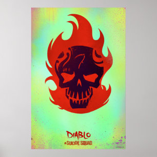 Póster Icono principal del pelotón el   Diablo del
