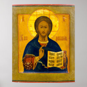 Póster Icono ruso de Jesucristo