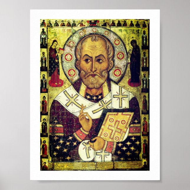 Póster Icono ruso de San Nicolás (Frente)