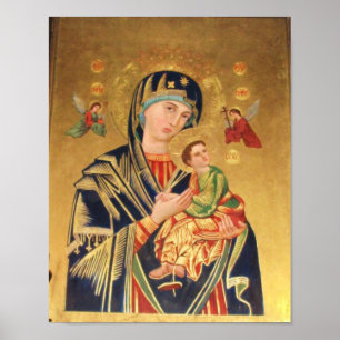 Póster ICONO - Virgen y bebé Jesús y POSTER de los