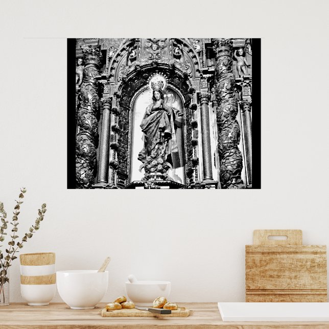 Póster Iconografía Sevilla Negro + Blanco (Cocina)