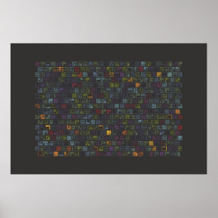Póster Iconography Data Art - Bloques