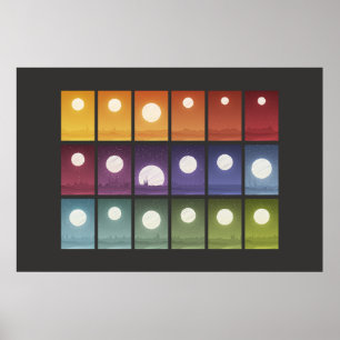 Póster Iconography Data Art - Mundos