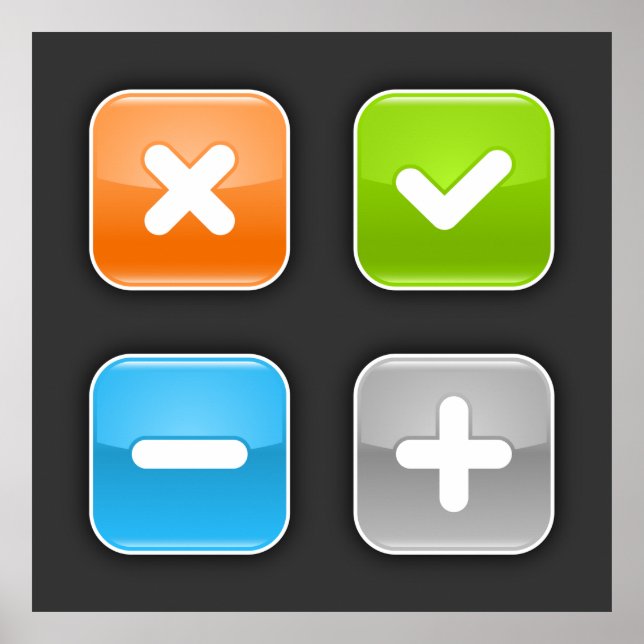 Póster Iconos matemáticos (Frente)