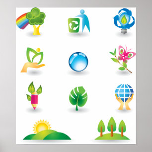 Póster Iconos naturales