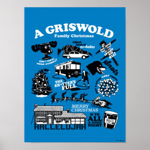 Póster Iconos y cotizaciones de vacaciones para navidades