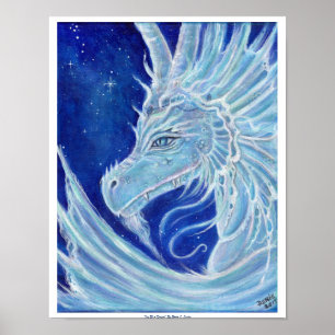 Póster Icy Blue Dragon poster print por Renee Lavoie