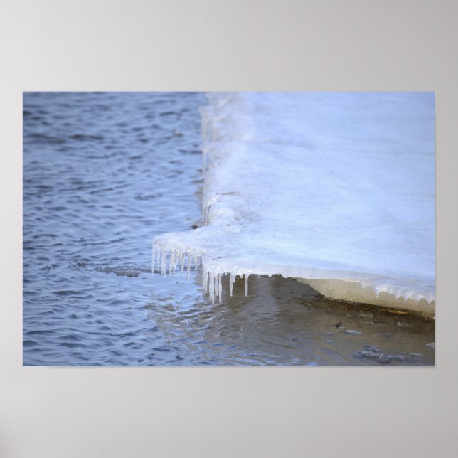 Póster Icy Formation with Water Poster (Frente)