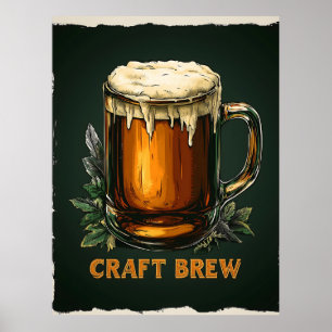 Póster Icy Mug del Ilustracion Craft Brew
