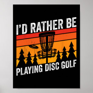 Póster Id. de golf de disco en lugar de ser diseño de pre