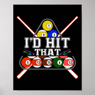 Póster Id. Golpear El Reproductor De Billiards Snooker 8