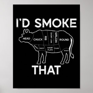 Póster Id Grill Que La Carne De Carne De Vaca Grasa Bbq B